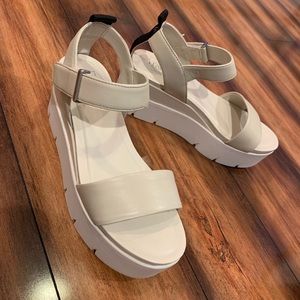 Franco Sarto Ivory Platform Sandals